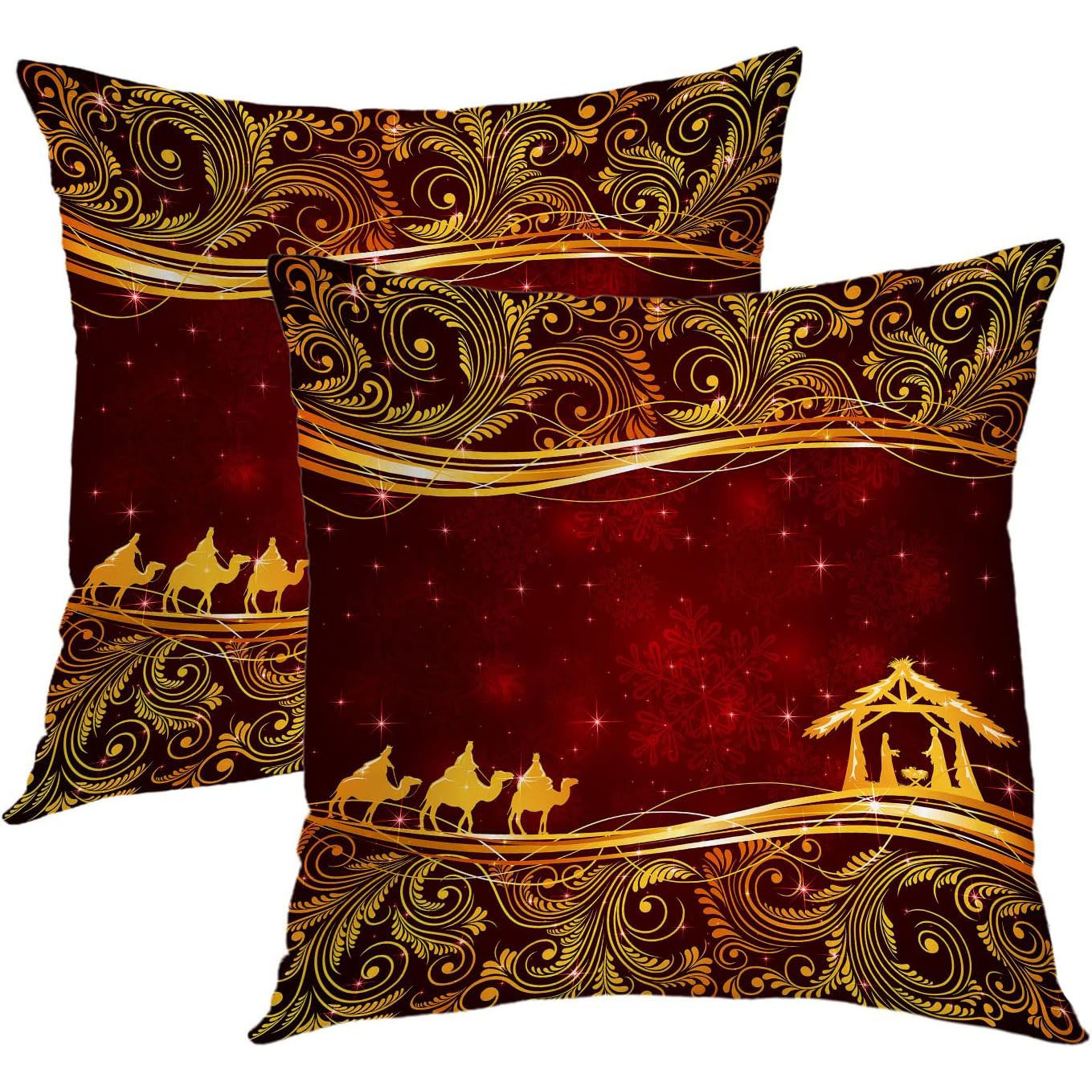 Pillow Cover 20X20 - 2pcs, Merry Christmas Decorative Pillow Covers