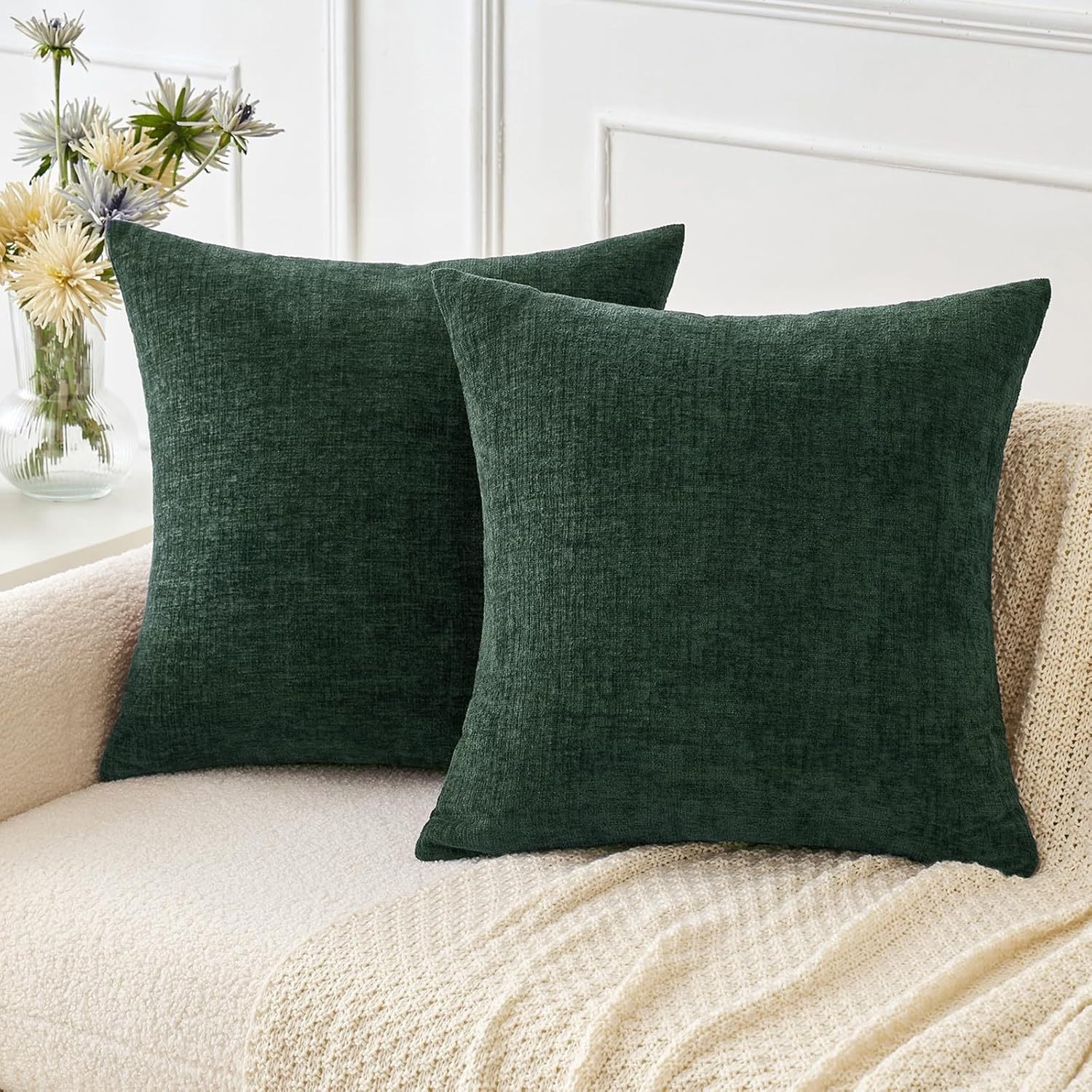 Pillow Cover 20X20 - Green Christmas Throw Pillow Covers Decorative