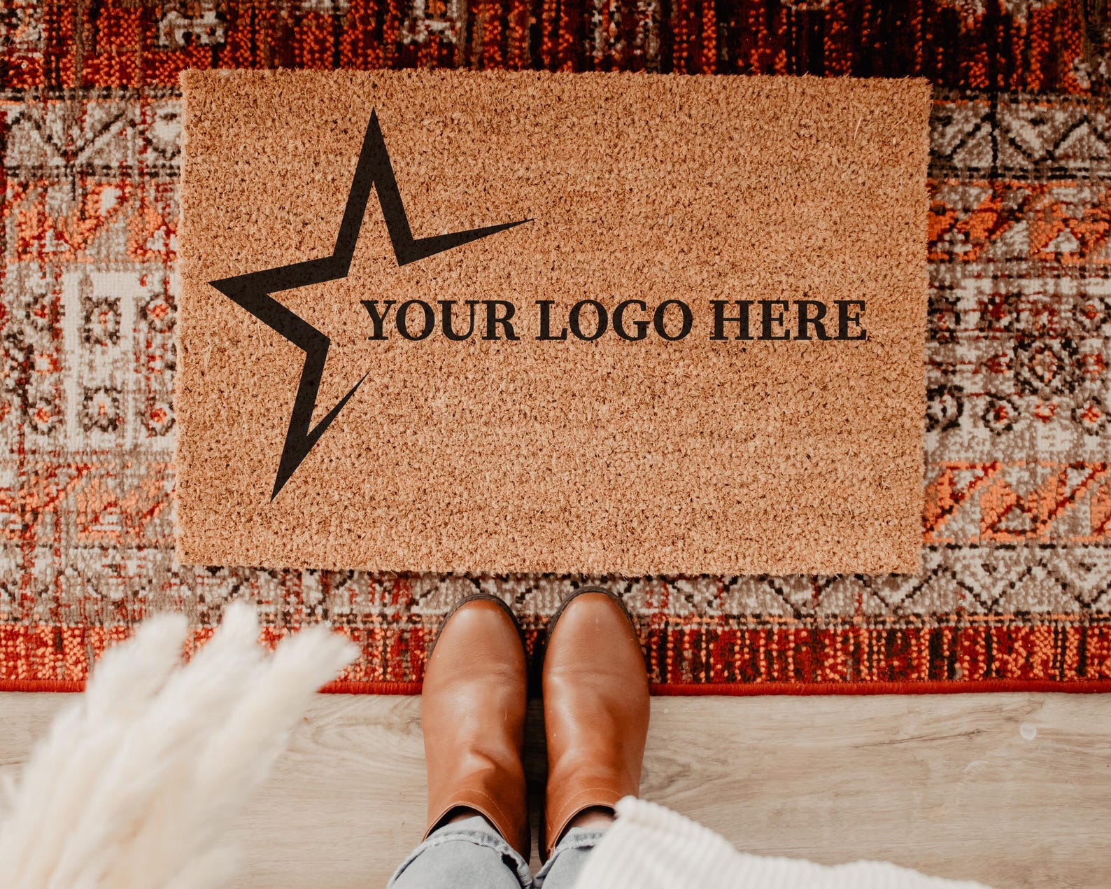 Custom Logo Doormat Coir Anti- - Home Textiles Company reseña y precio