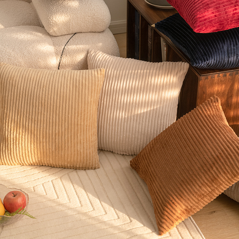 2026 Striped Faux Fur Throw Pi - Pillow Cover 20X20 reseña y precio