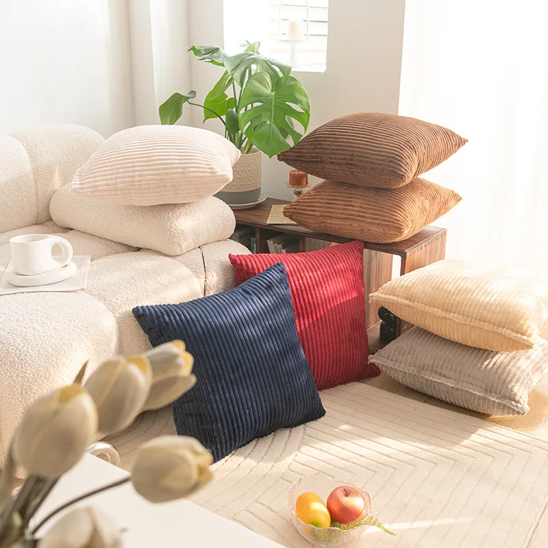 2026 Striped Faux Fur Throw Pi - Pillow Cover 20X20 reseña y precio