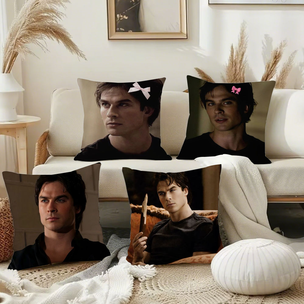 Damon Salvatore The Vampire Di - Pillow Cover 20X20 reseña y precio