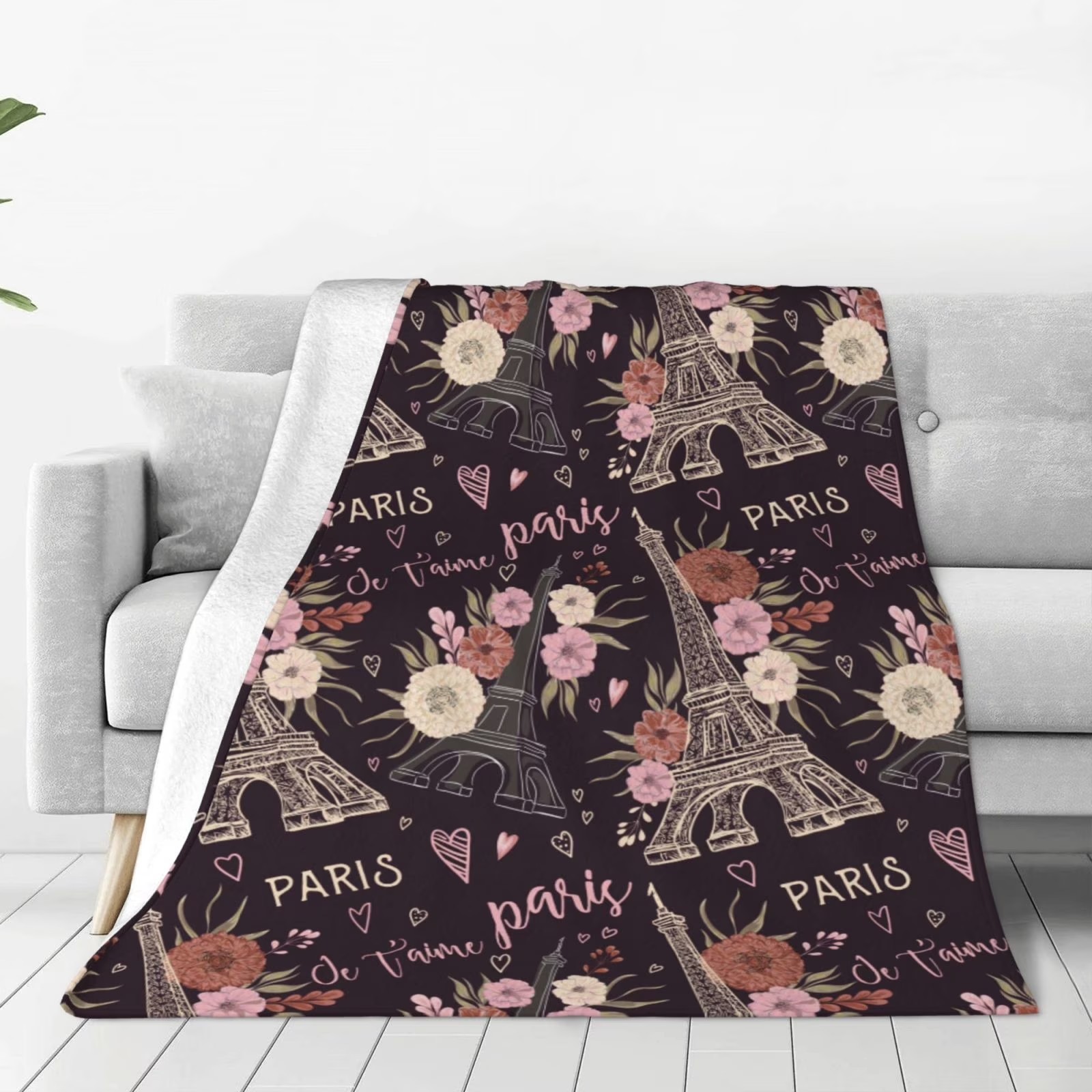 Romantic Paris Eiffel Tower Fl - Home Textiles Paris reseña y precio