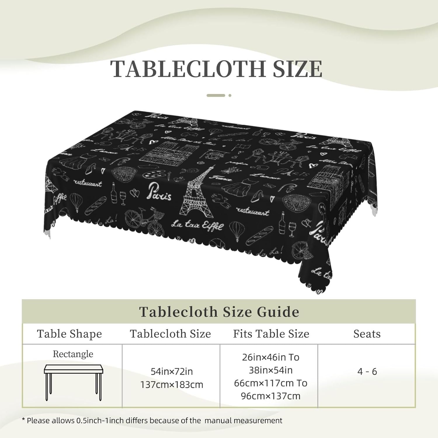 Eiffel Tower Tablecloth France - Home Textiles Paris reseña y precio