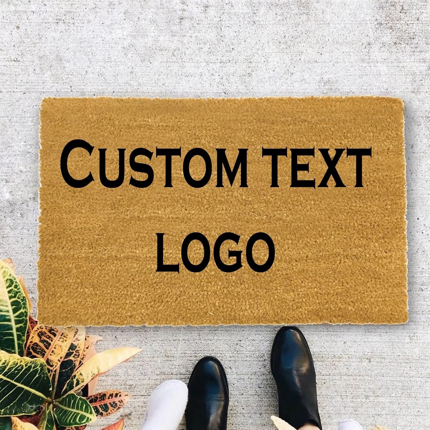 Custom Text Logo Doormat Fashi - Home Textiles Company reseña y precio