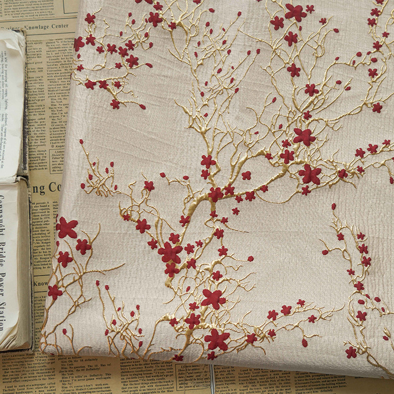 Luxury Red Plum Blossom Jacqua - Home Textiles Luxury reseña y precio