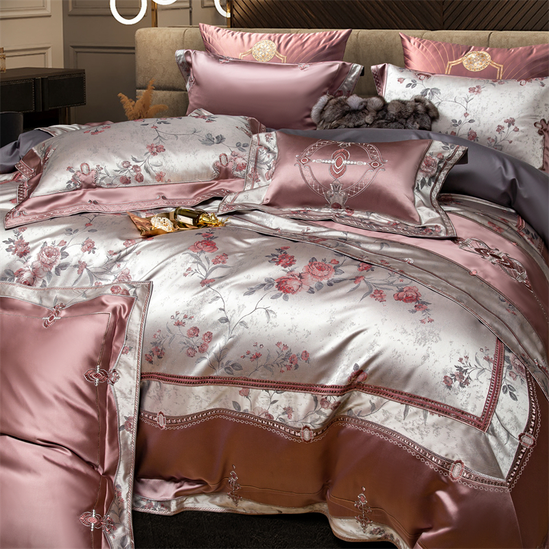 Chic Rose Flowers Jacquard Sat - Home Textiles Luxury reseña y precio