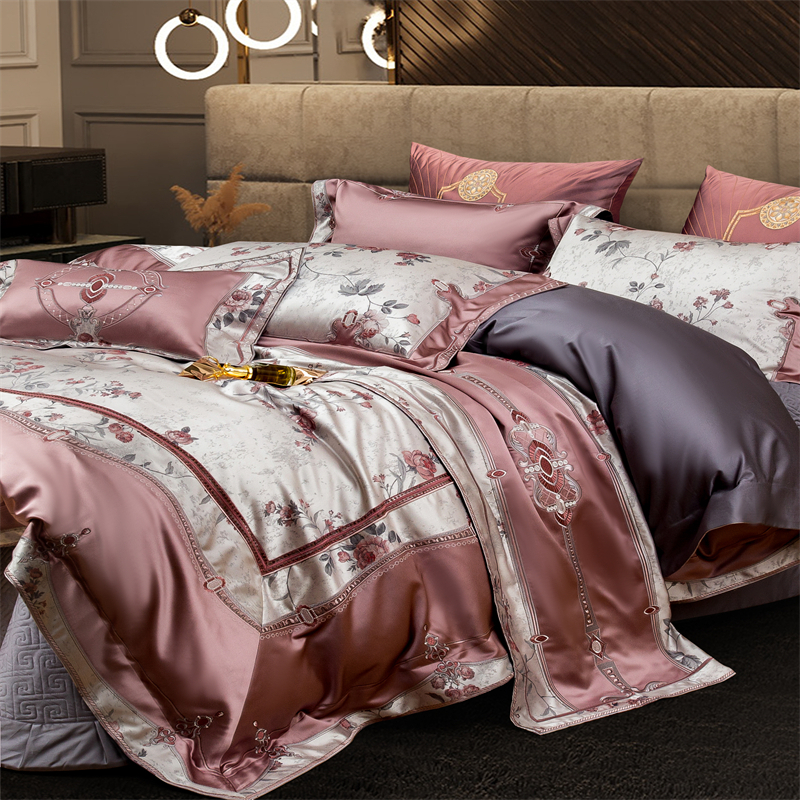 Chic Rose Flowers Jacquard Sat - Home Textiles Luxury reseña y precio