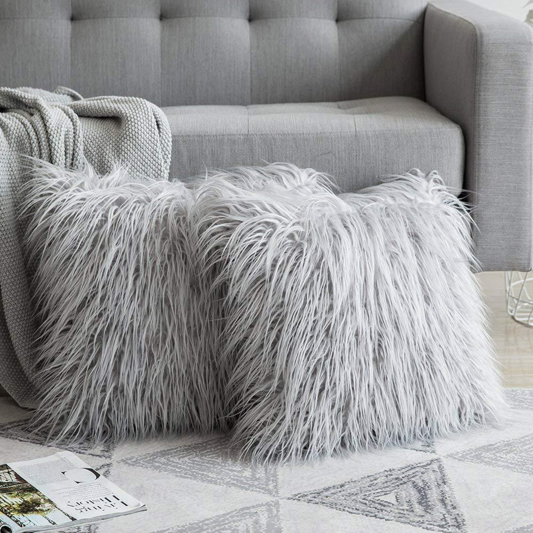 Soft Long Fur Fluffy Sofa Pill - Home Textiles Luxury reseña y precio