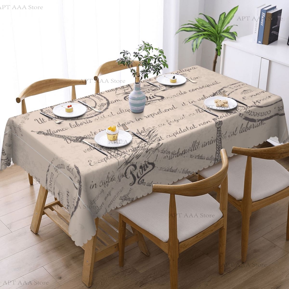 Vintage Eiffel Tower Lettering - Home Textiles Paris reseña y precio