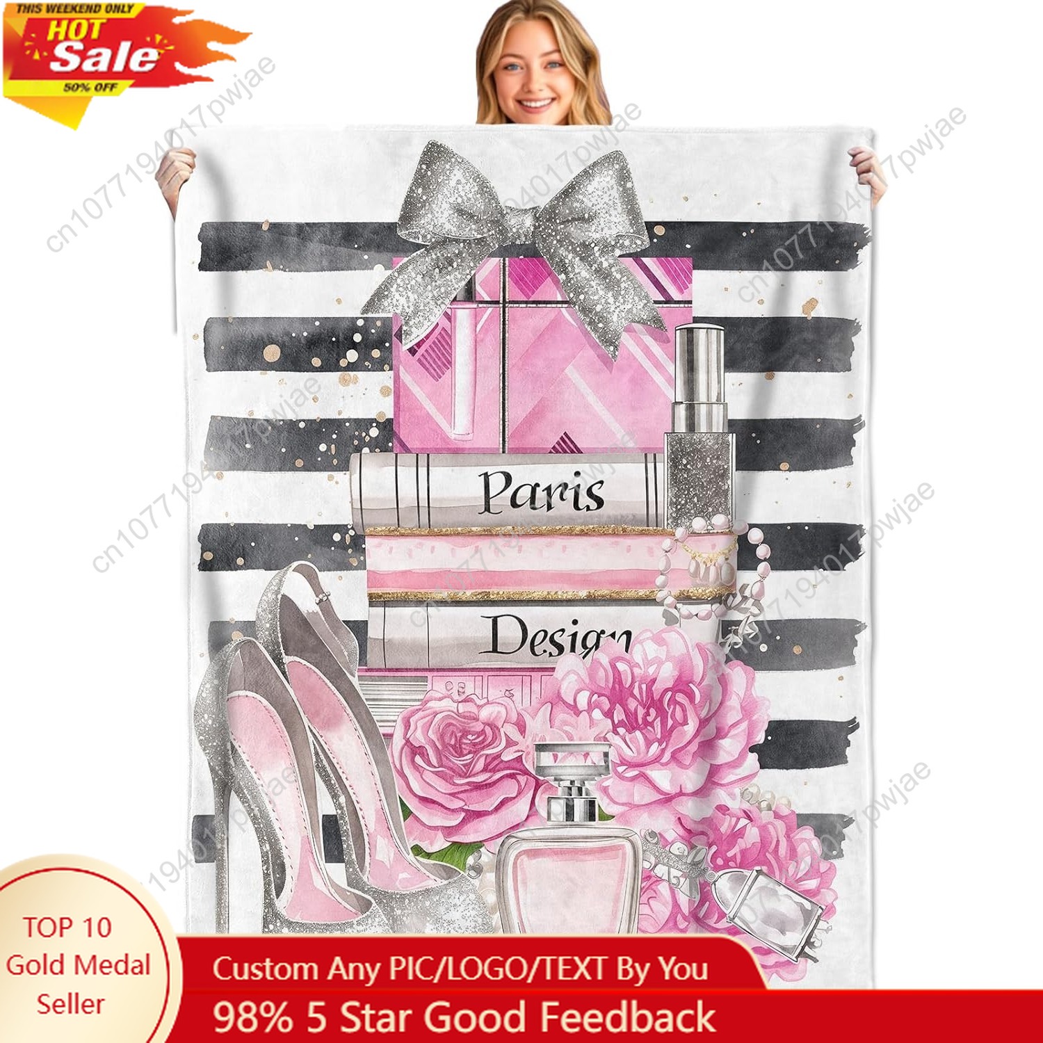 Paris Glam Throw Blanket Soft  - Home Textiles Paris reseña y precio