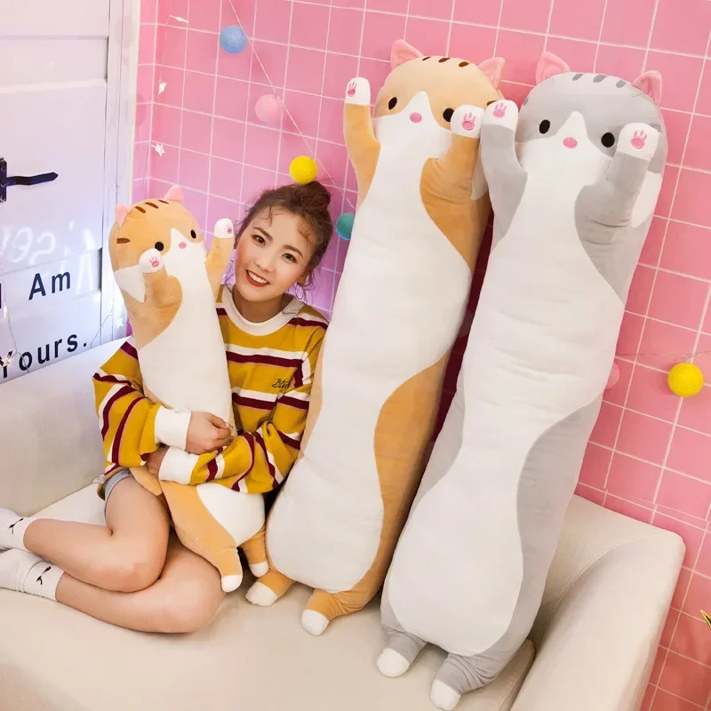 19.5in Cute 50cm Cat Plush Toy - Bolster Pillow Long reseña y precio