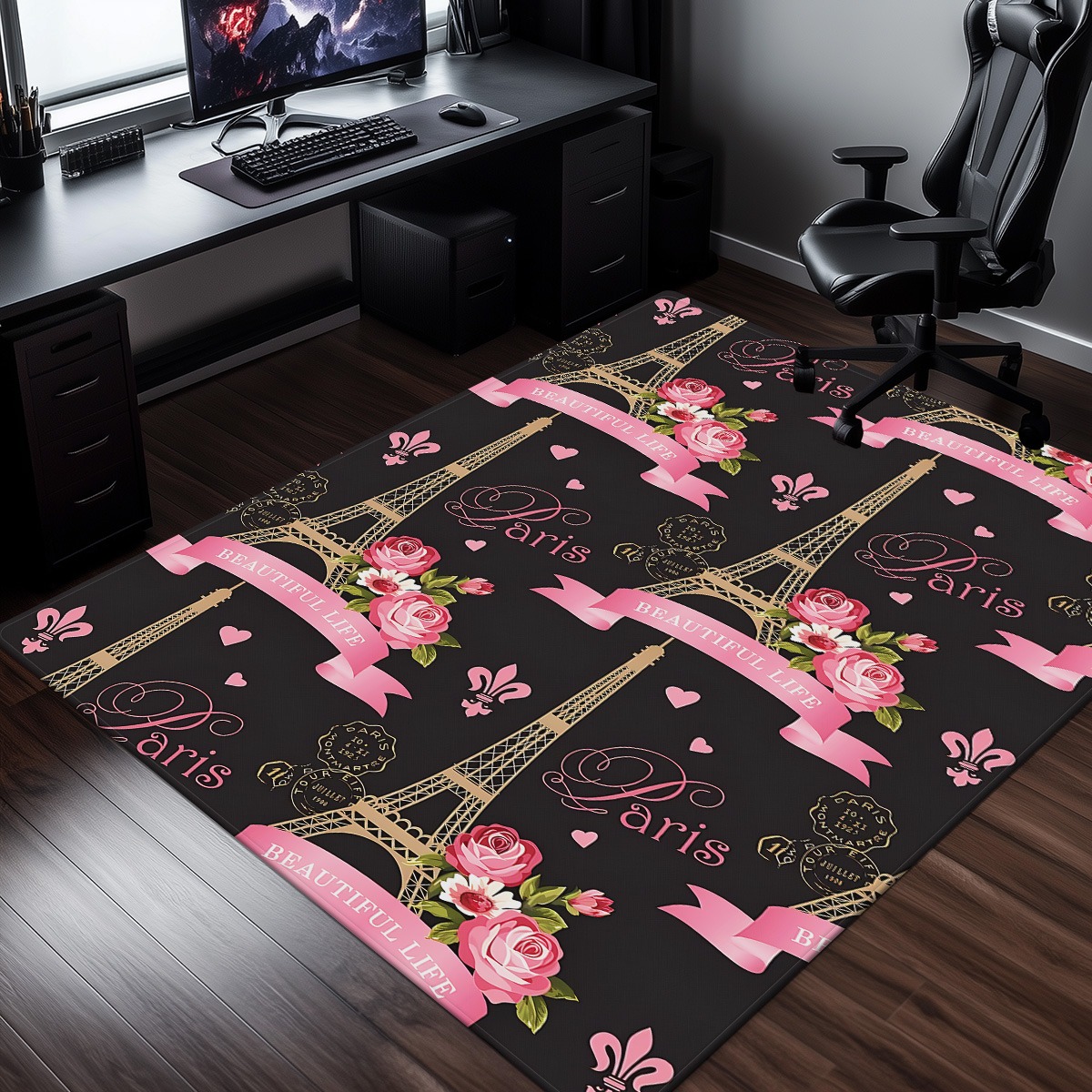 Paris Eiffel Tower Rose Pink C - Home Textiles Paris reseña y precio