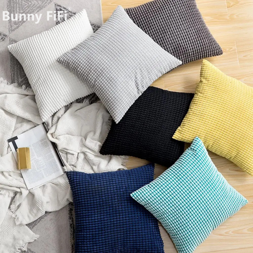 Soft Corduroy Corn Grain Home  - Pillow Cover 20X20 reseña y precio