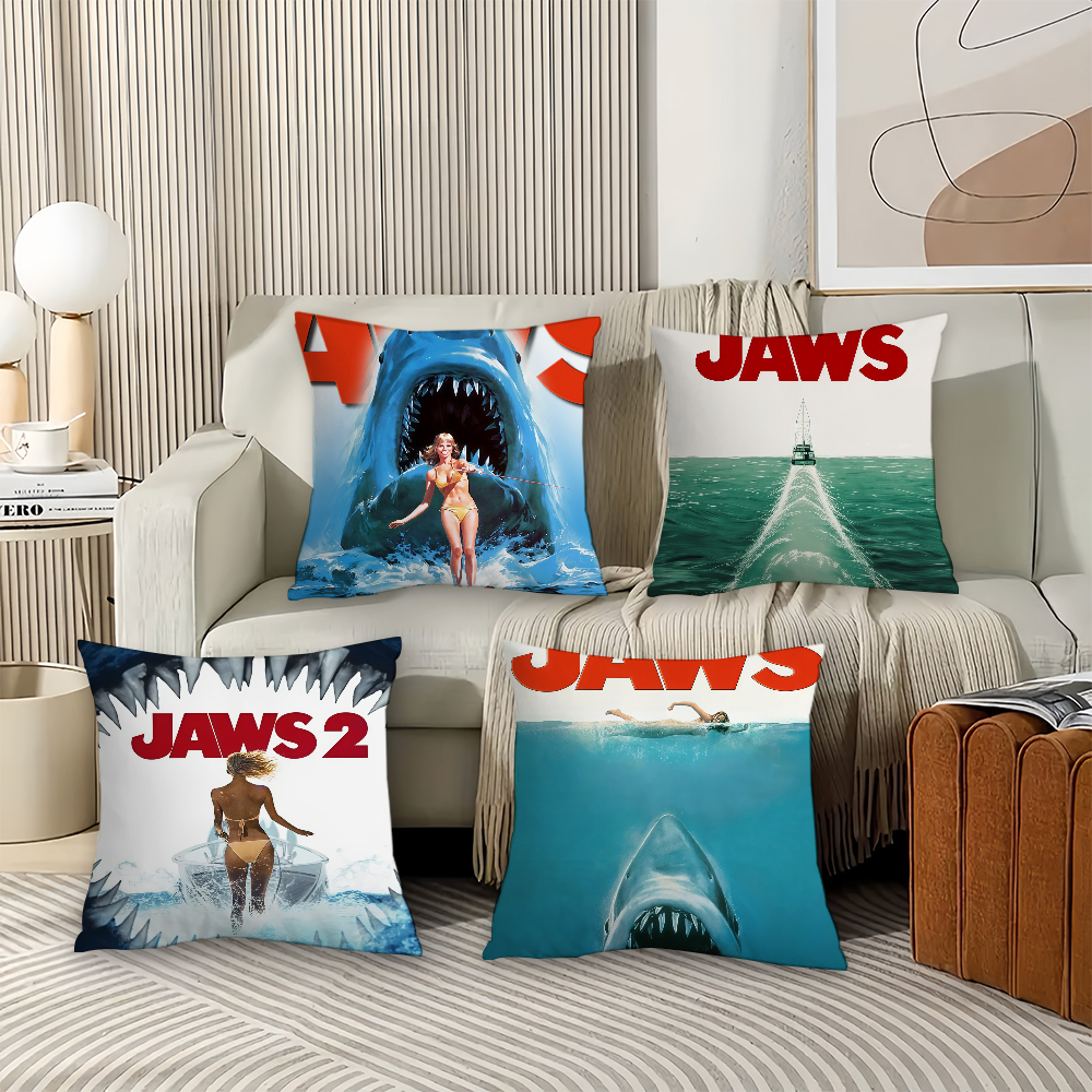 Horror movie J-Jaws  Pillow Ca - Pillow Cover 20X20 reseña y precio
