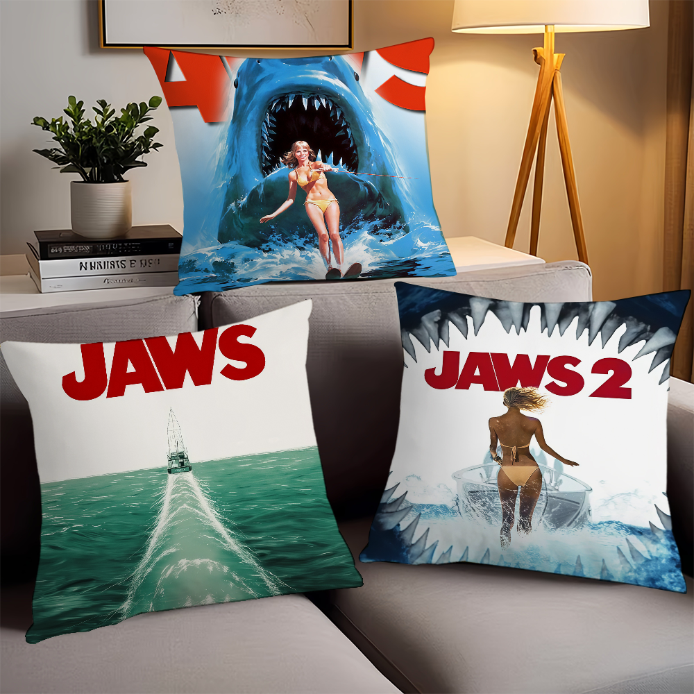 Horror movie J-Jaws  Pillow Ca - Pillow Cover 20X20 reseña y precio