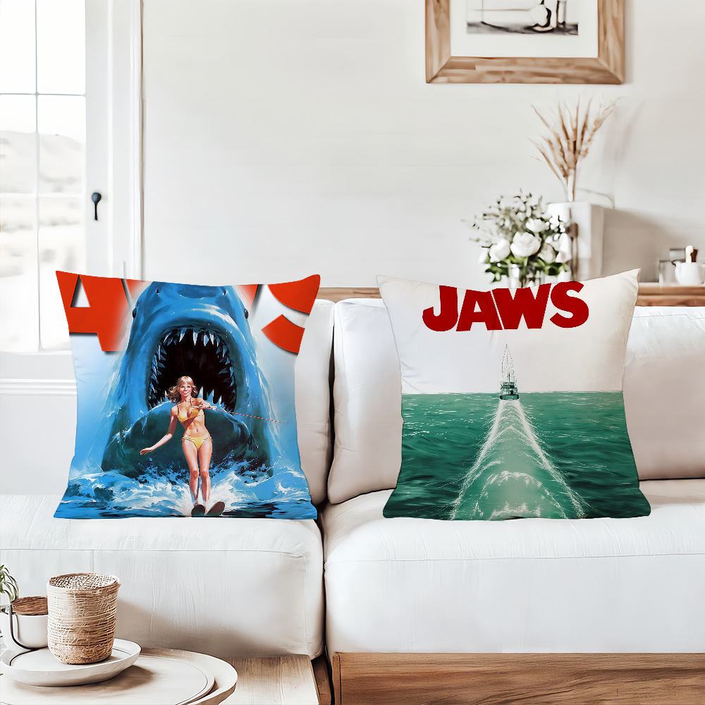 Horror movie J-Jaws  Pillow Ca - Pillow Cover 20X20 reseña y precio