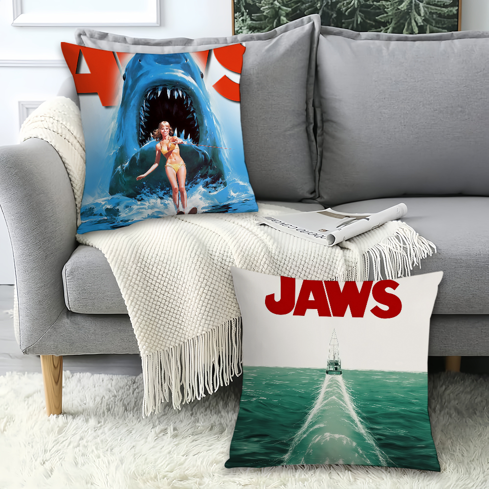 Horror movie J-Jaws  Pillow Ca - Pillow Cover 20X20 reseña y precio