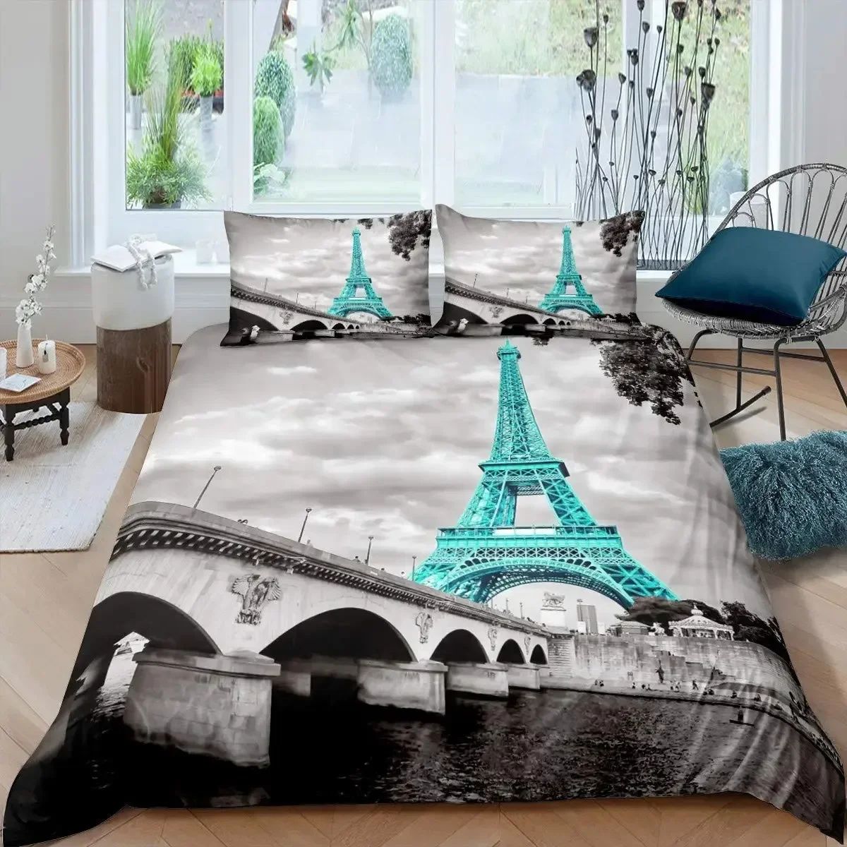 Eiffel Tower Paris Theme Comfo - Home Textiles Paris reseña y precio