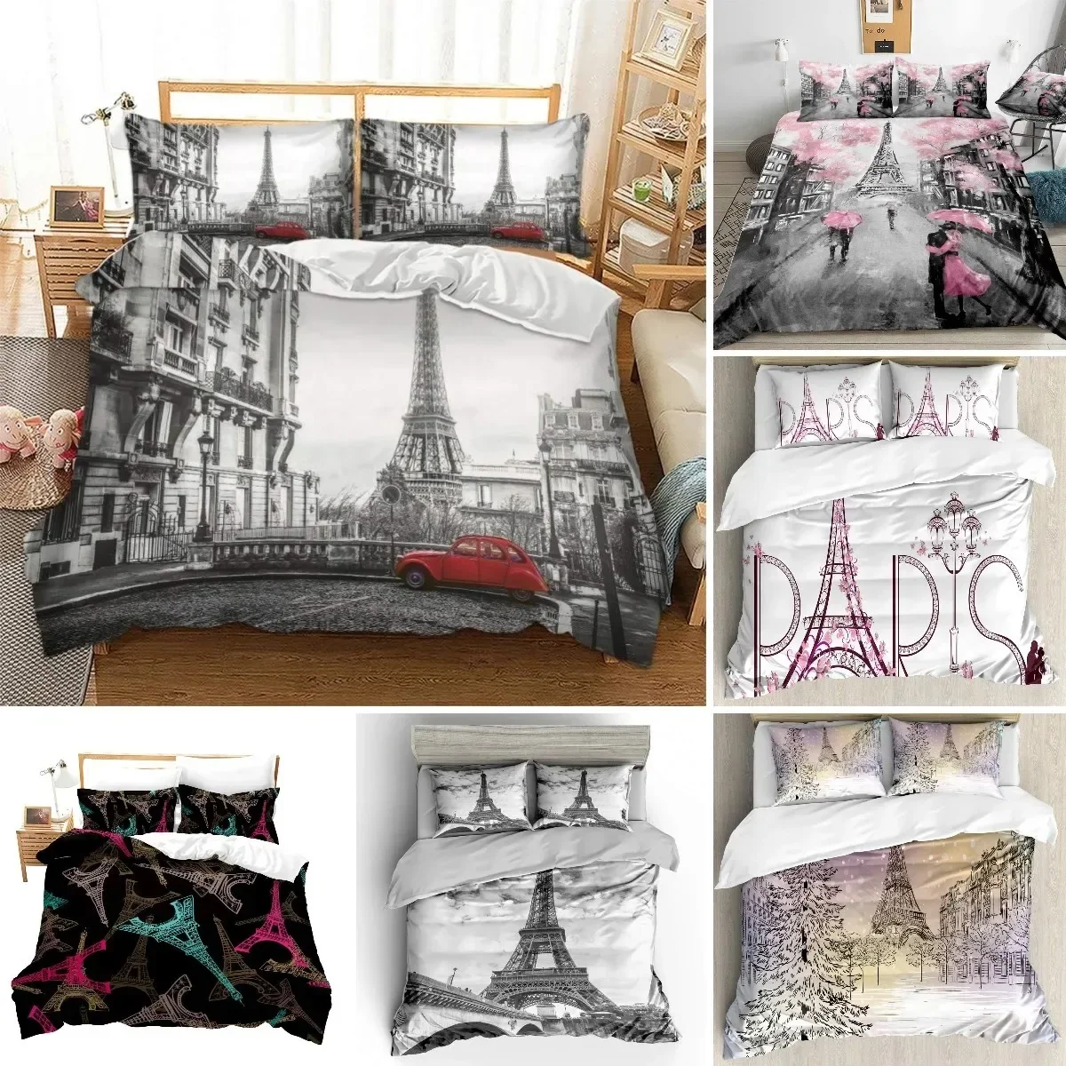 Eiffel Tower Paris Theme Comfo - Home Textiles Paris reseña y precio