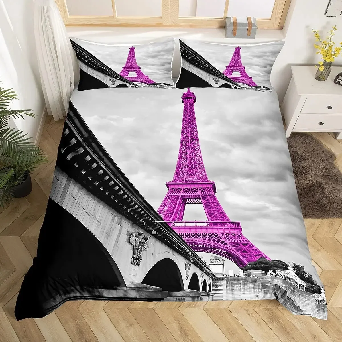 Eiffel Tower Paris Theme Comfo - Home Textiles Paris reseña y precio