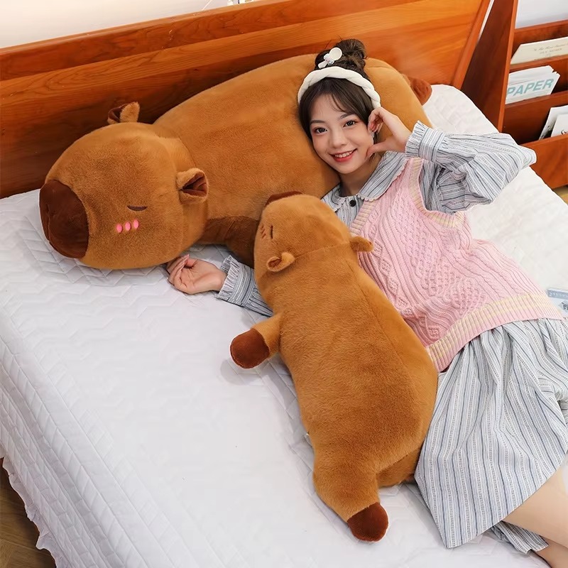 45/65cm Cute Stuffed Capybara  - Bolster Pillow Long reseña y precio