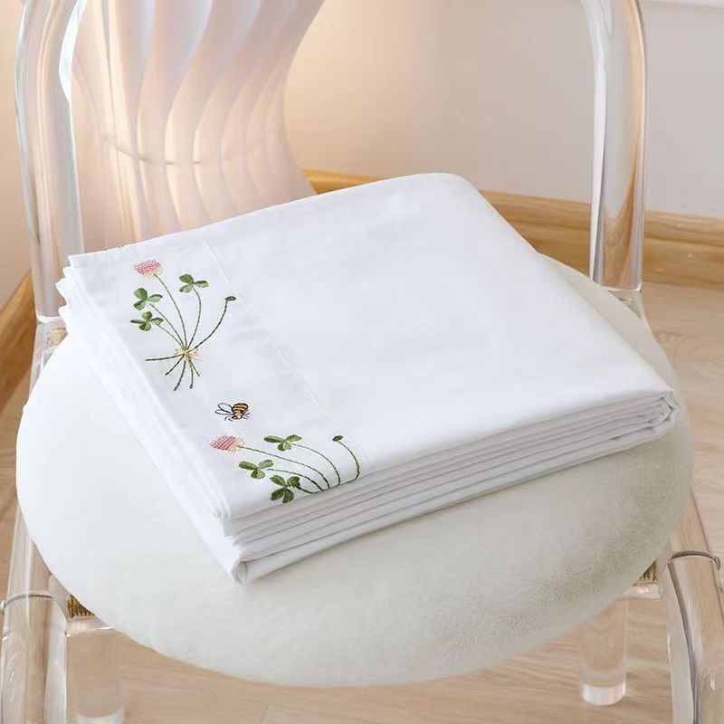 Pure White Bedding Sheet Flora - Home Textiles Luxury reseña y precio