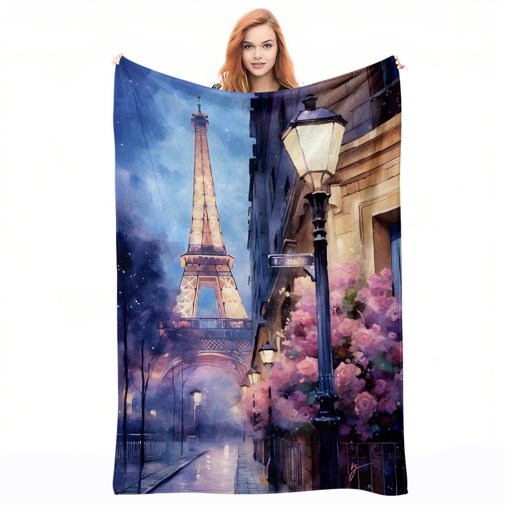 Paris Night Scene Pattern Flan - Home Textiles Paris reseña y precio