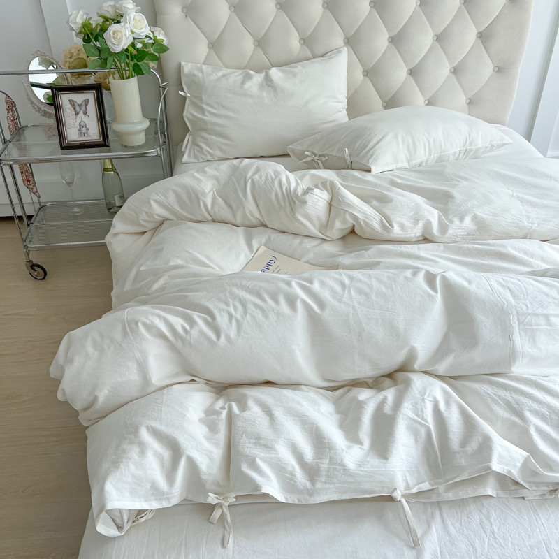 White Minimalist Comforter Cov - Home Textiles Luxury reseña y precio