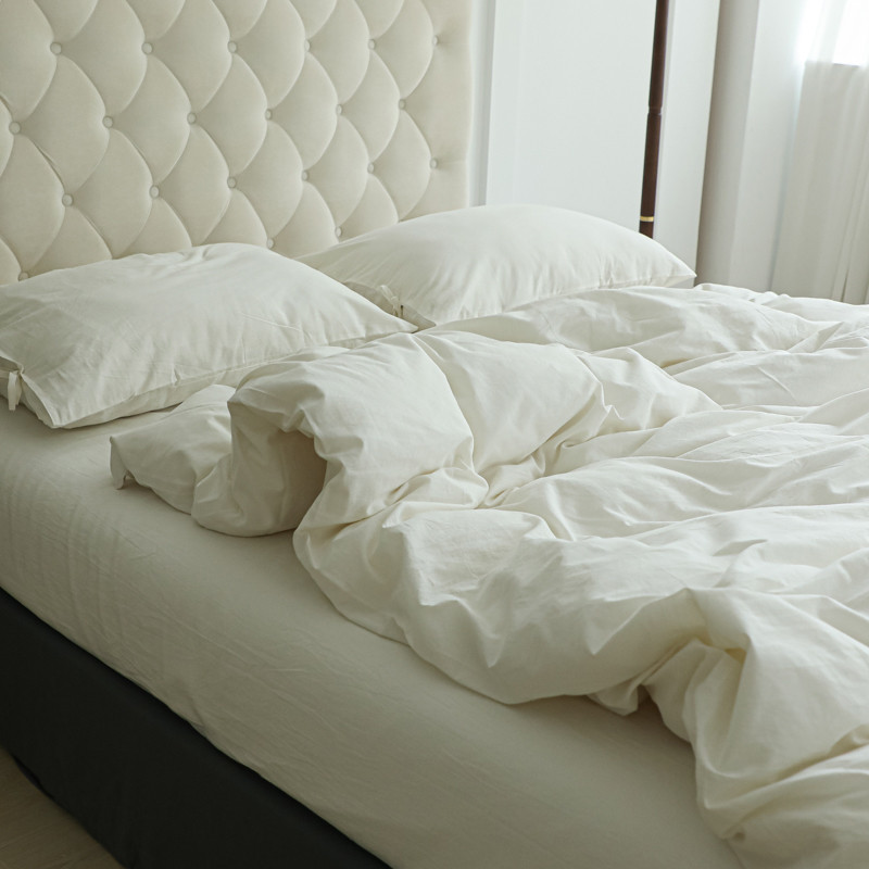 White Minimalist Comforter Cov - Home Textiles Luxury reseña y precio
