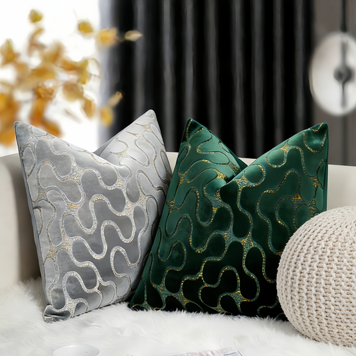 1pc thick velvet cushion cover - Pillow Cover 20X20 reseña y precio