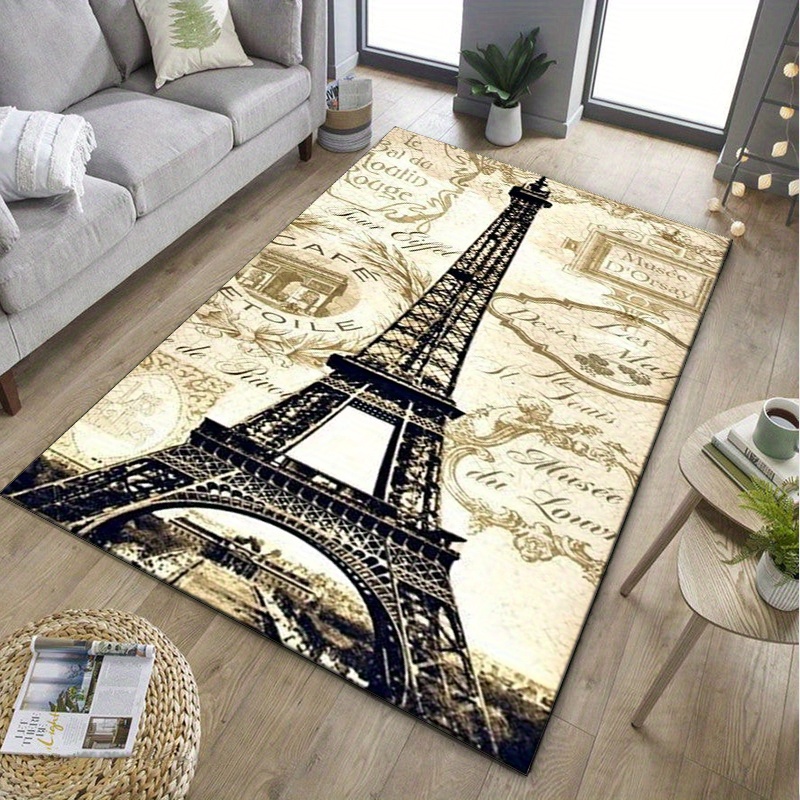 Eiffel Tower Paris Themed Rug  - Home Textiles Paris reseña y precio