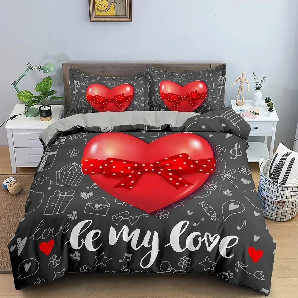 3D Love Heart Duvet Cover Pari - Home Textiles Paris reseña y precio