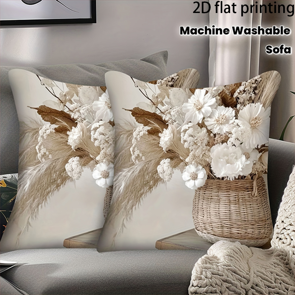 2D FLAT/2pack Floral Embossed  - Pillow Cover 20X20 reseña y precio