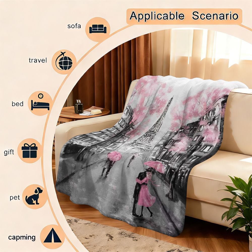 Paris Rainy Day Romantic Flann - Home Textiles Paris reseña y precio