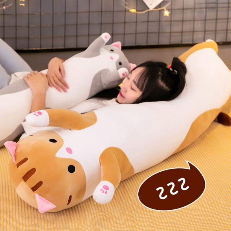 Cute Cat Plush Toy Long Pink B - Bolster Pillow Long reseña y precio