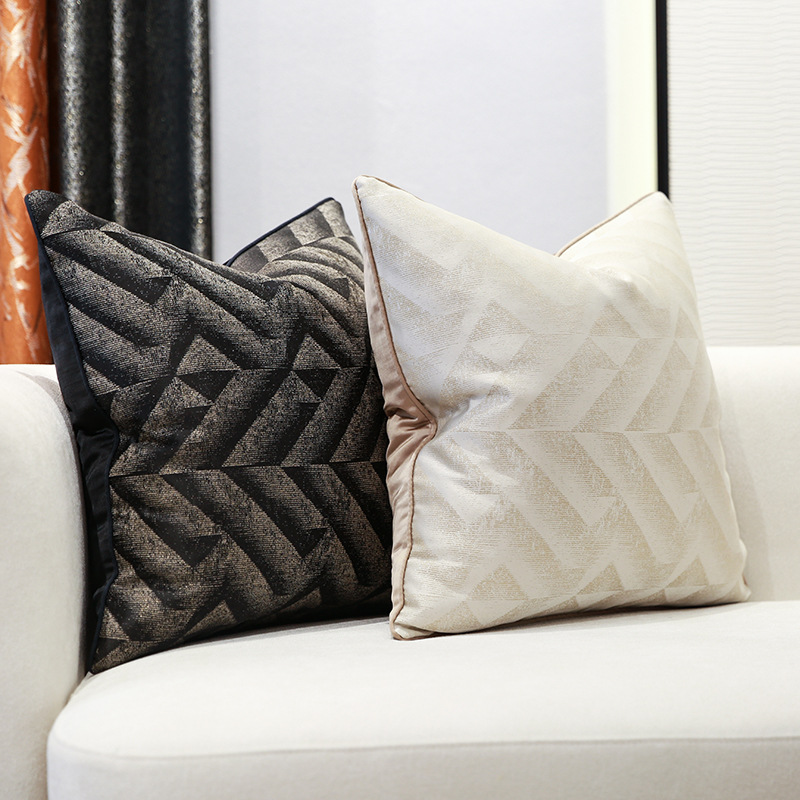 Black White Jacquard Luxury Th - Pillow Cover 20X20 reseña y precio